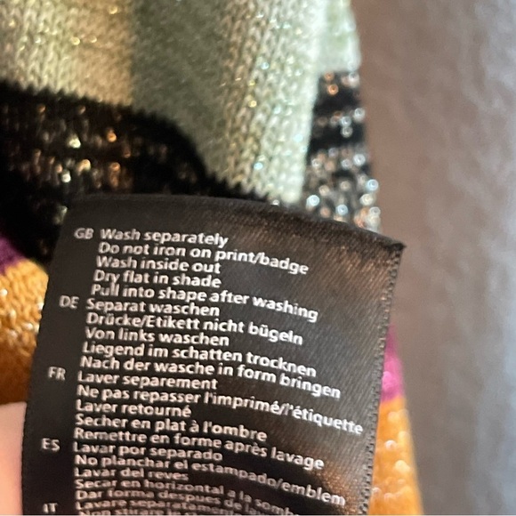 Scotch & Soda Multicolor Stripe Sheer Metallic Long Sleeve Sweater Womens XS - Picture 10 of 10